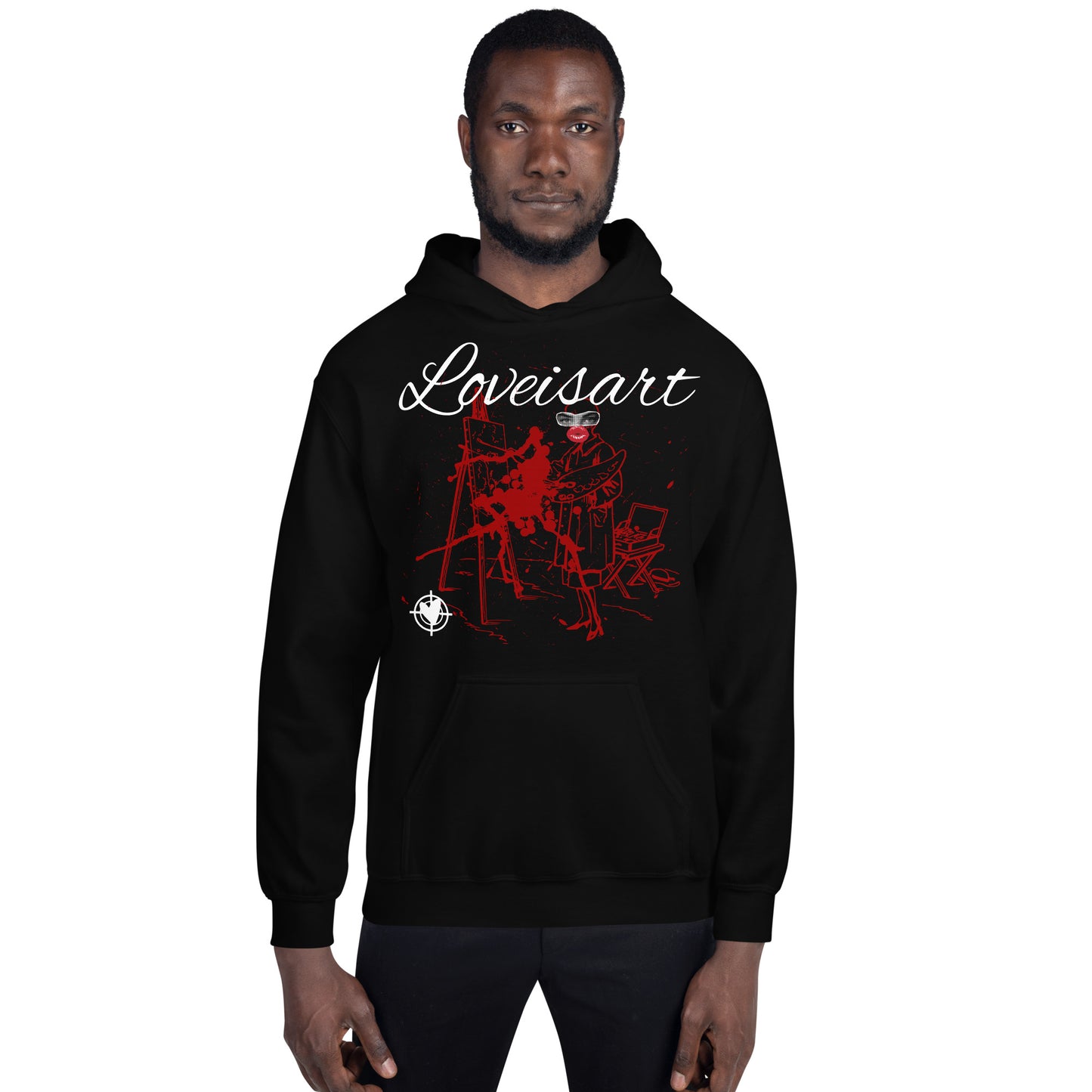 PAINTING HOODIE RED BLACK