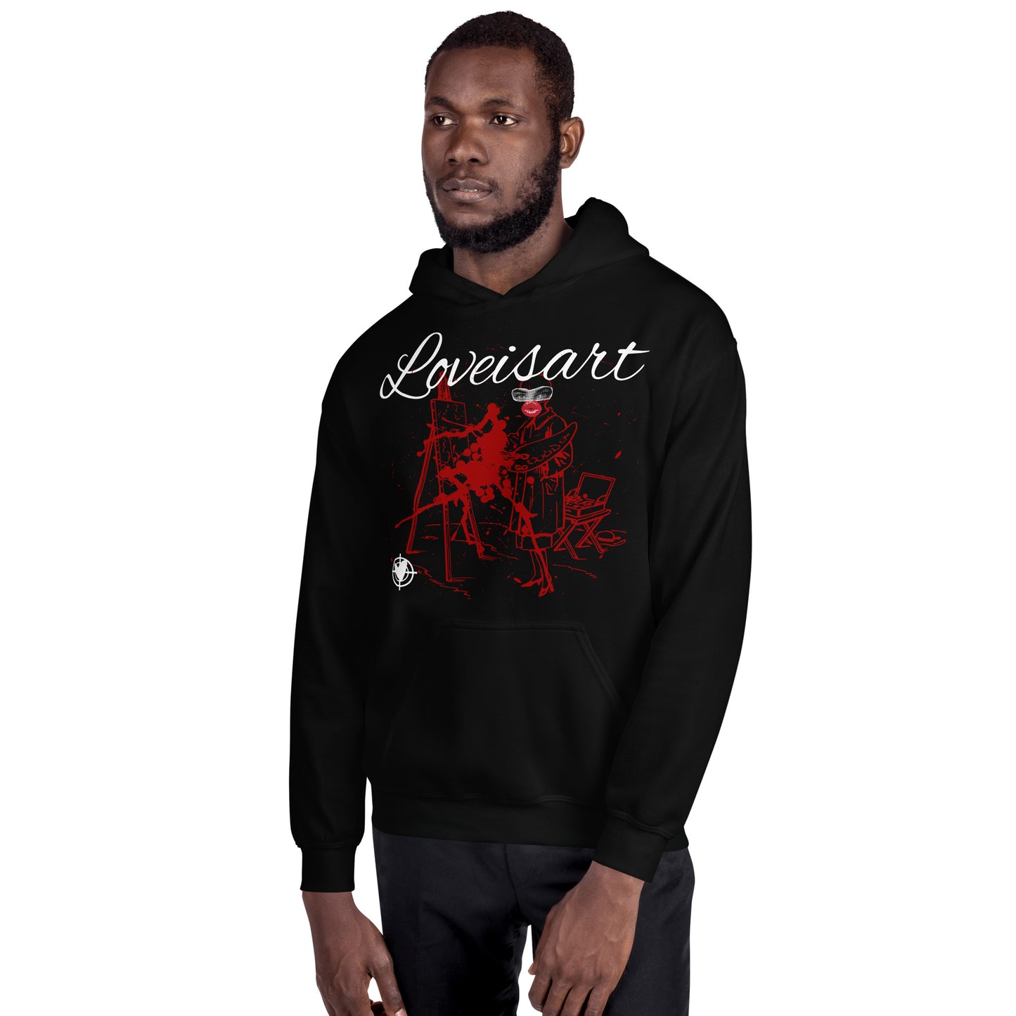 PAINTING HOODIE RED BLACK