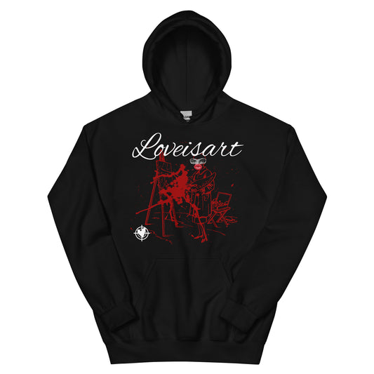 PAINTING HOODIE RED BLACK